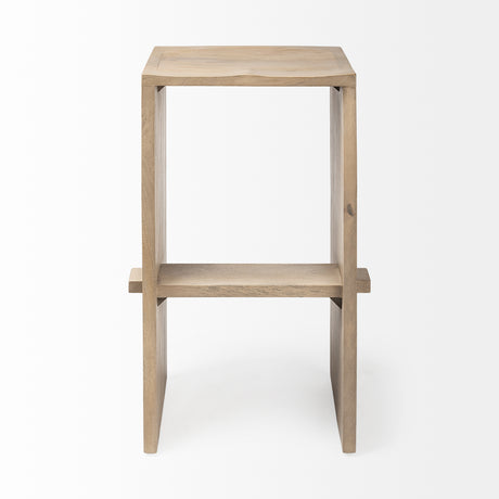 Aida 30" Seat Height Light Brown Wood Bar Stool from Mercana - Luna Furniture