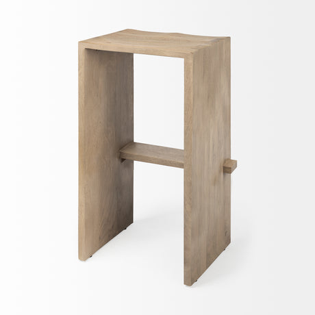 Aida 30" Seat Height Light Brown Wood Bar Stool from Mercana - Luna Furniture