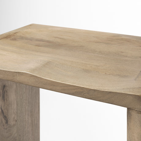 Aida 30" Seat Height Light Brown Wood Bar Stool from Mercana - Luna Furniture