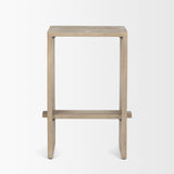 Aida 26" Seat Height Light Gray Wood Counter Stool from Mercana - Luna Furniture