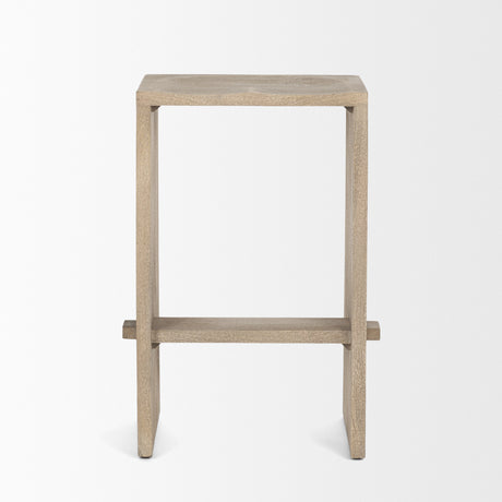 Aida 26" Seat Height Light Gray Wood Counter Stool from Mercana - Luna Furniture