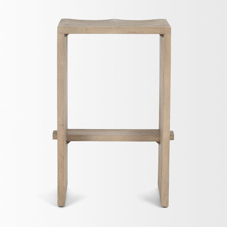 Aida 26" Seat Height Light Gray Wood Counter Stool from Mercana - Luna Furniture