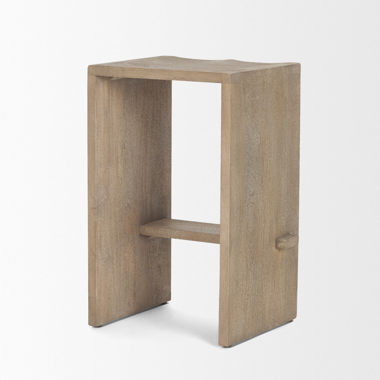 Aida 26" Seat Height Light Gray Wood Counter Stool from Mercana - Luna Furniture