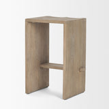 Aida 26" Seat Height Light Gray Wood Counter Stool from Mercana - Luna Furniture