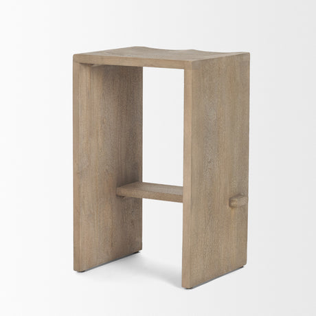 Aida 26" Seat Height Light Gray Wood Counter Stool from Mercana - Luna Furniture