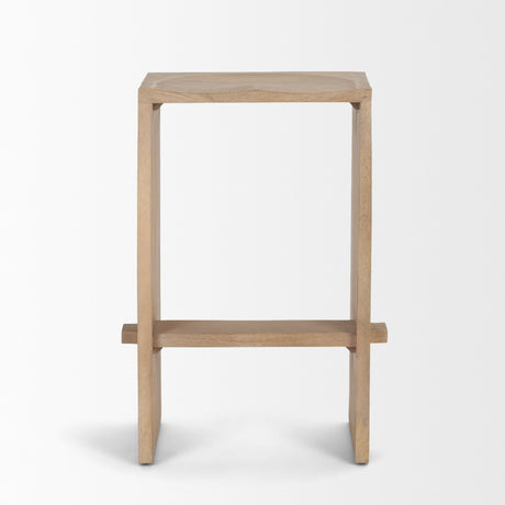 Aida 26" Seat Height Light Brown Wood Counter Stool from Mercana - Luna Furniture