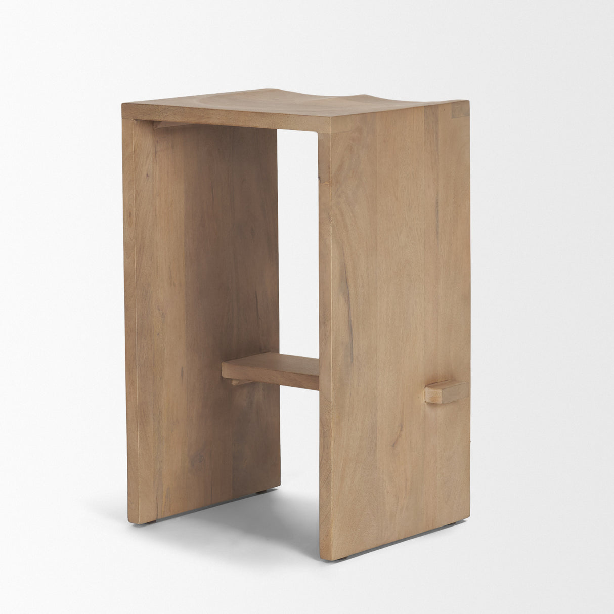 Aida 26" Seat Height Light Brown Wood Counter Stool from Mercana - Luna Furniture