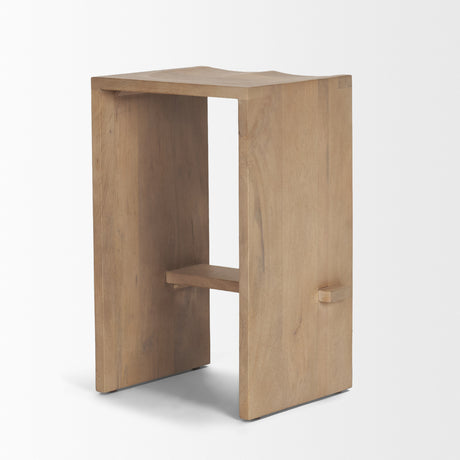 Aida 26" Seat Height Light Brown Wood Counter Stool from Mercana - Luna Furniture