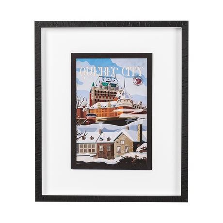 Quebec City Go Canada (M) by Mercana Studio a Framed Art Print Matted under Glass from Mercana - Luna Furniture