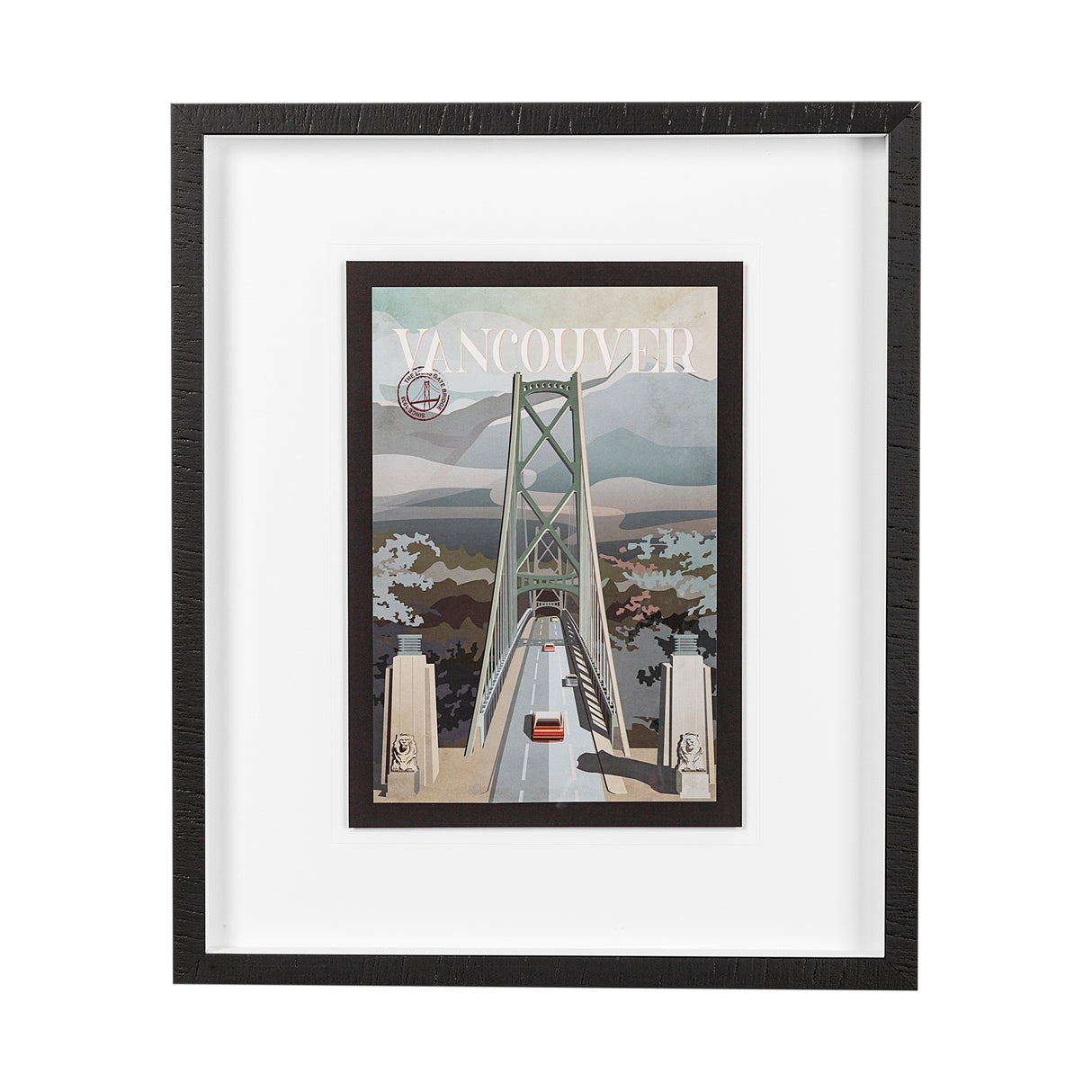 Vancouver Go Canada (M) by Mercana Studio a Framed Art Print Matted under Glass from Mercana - Luna Furniture