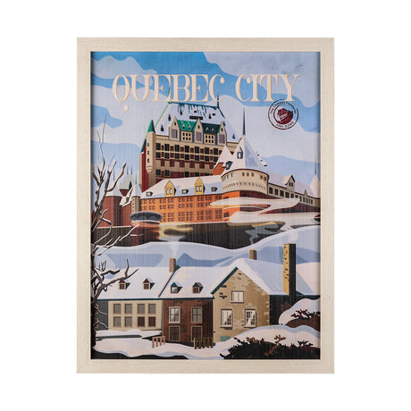 Quebec City Go Canada (L) by Mercana Studio a Hand Embellished Decograph Framed Art Print from Mercana - Luna Furniture