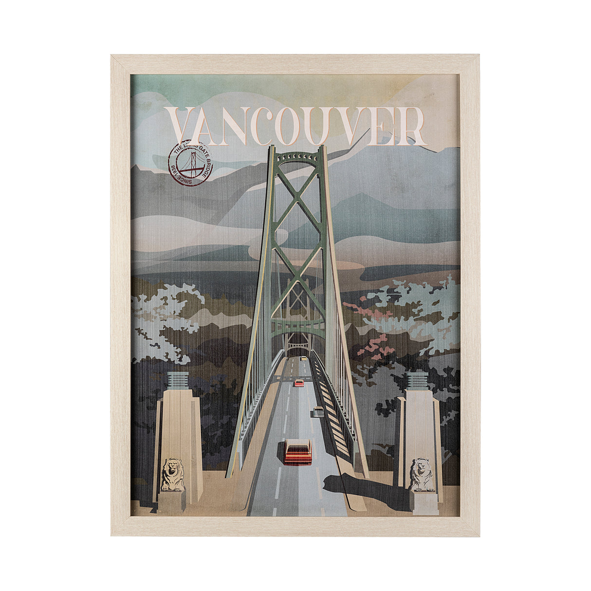 Vancouver Go Canada (L) by Mercana Studio a Hand Embellished Decograph Framed Art Print from Mercana - Luna Furniture