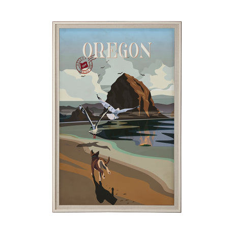 Oregon Go USA (XL) by Mercana Studio a Hand Embellished Decograph Framed Art Print under Glass from Mercana - Luna Furniture