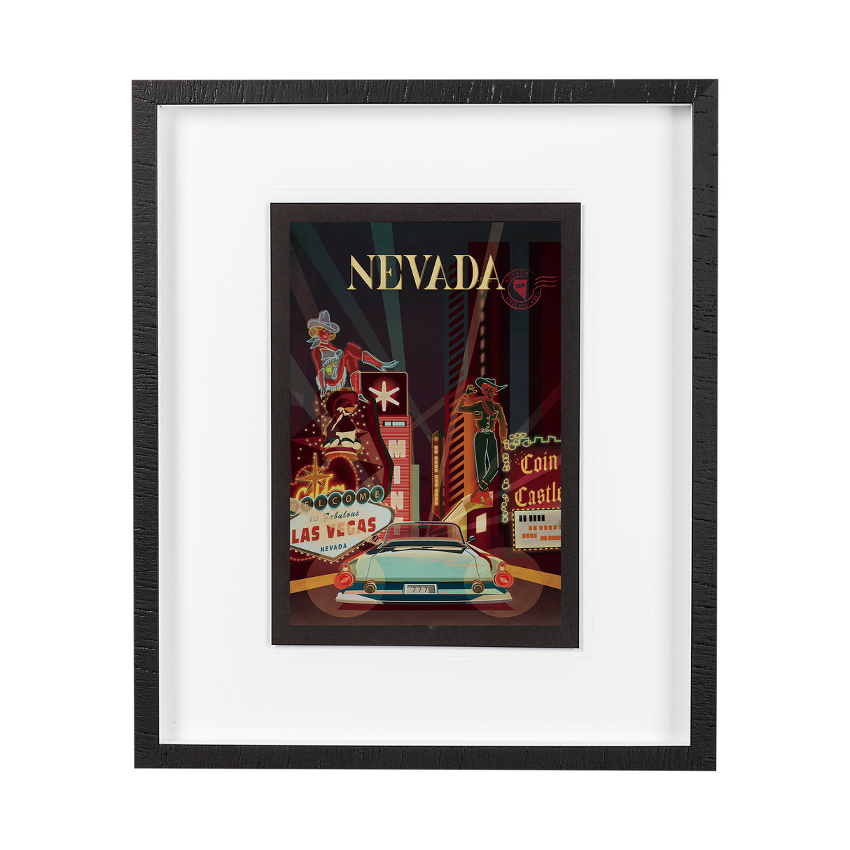 Nevada Go USA (M) by Mercana Studio a Framed Art Print Matted under Glass from Mercana - Luna Furniture