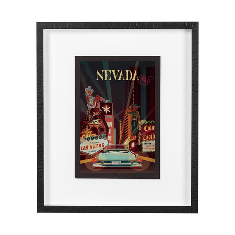 Nevada Go USA (M) by Mercana Studio a Framed Art Print Matted under Glass from Mercana - Luna Furniture