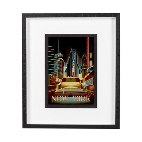 New York Go USA (M) by Mercana Studio a Framed Art Print Matted under Glass from Mercana - Luna Furniture