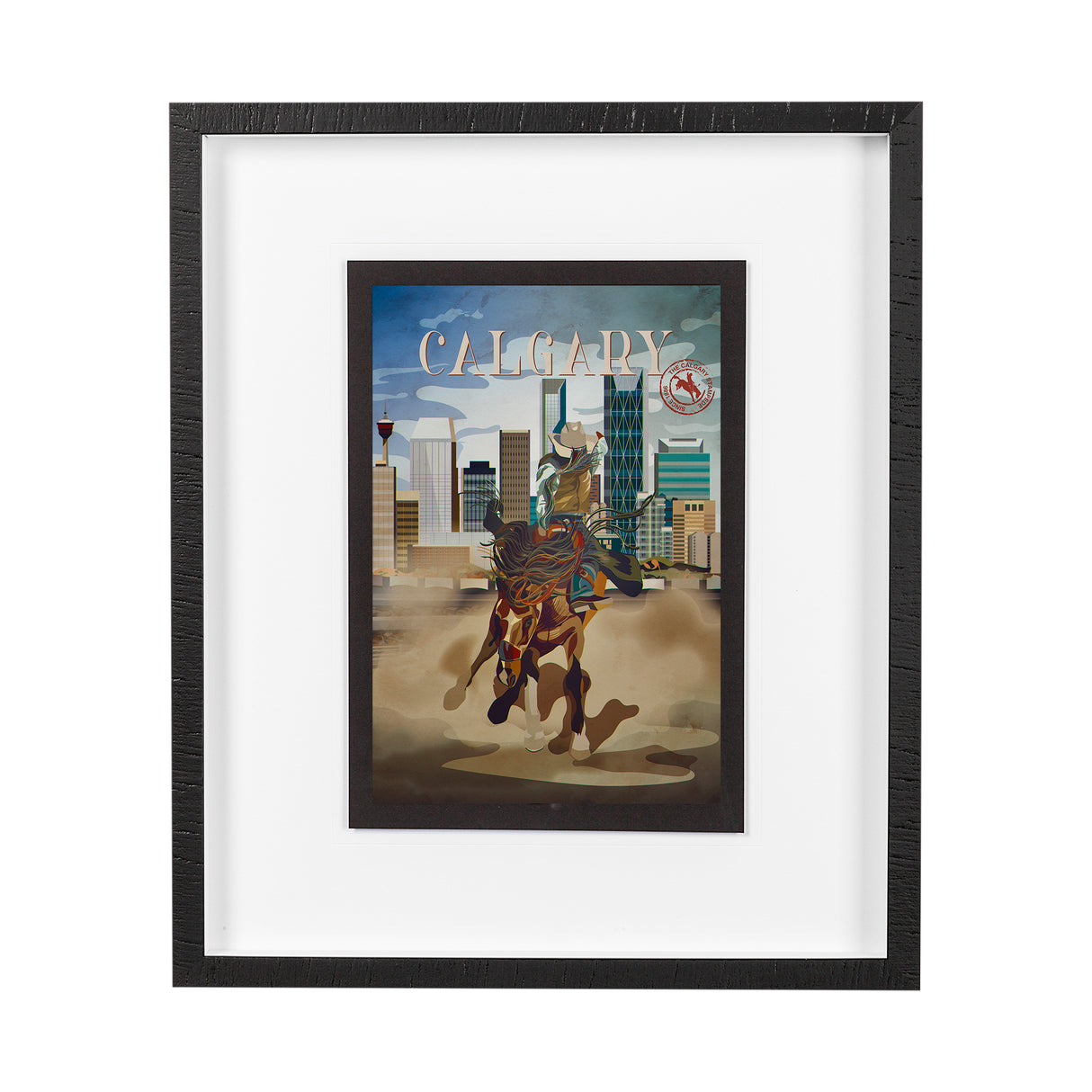 Calgary Go Canada (M) by Mercana Studio a Framed Art Print Matted under Glass from Mercana - Luna Furniture