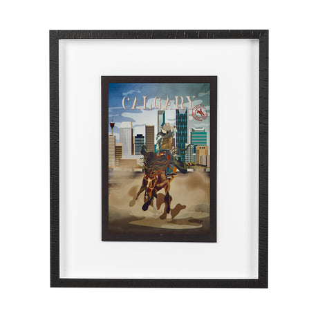 Calgary Go Canada (M) by Mercana Studio a Framed Art Print Matted under Glass from Mercana - Luna Furniture