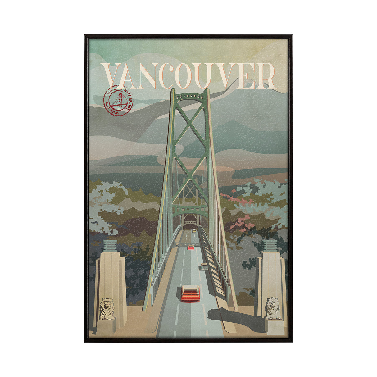 Vancouver Go Canada (SM) by Mercana Studio a Hand Embellished Decograph Framed Art Print from Mercana - Luna Furniture