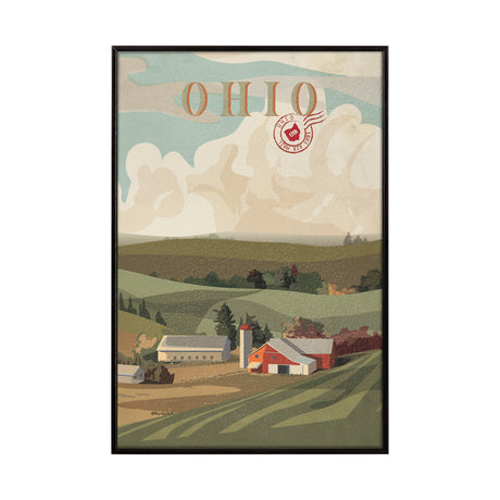 Ohio Go USA (SM) by Mercana Studio a Hand Embellished Decograph Framed Art Print from Mercana - Luna Furniture