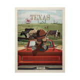 Texas Go USA (L) by Mercana Studio a Hand Embellished Decograph Framed Art Print from Mercana - Luna Furniture