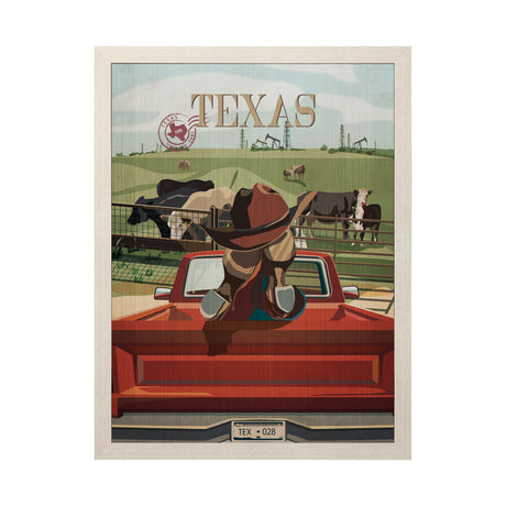 Texas Go USA (L) by Mercana Studio a Hand Embellished Decograph Framed Art Print from Mercana - Luna Furniture