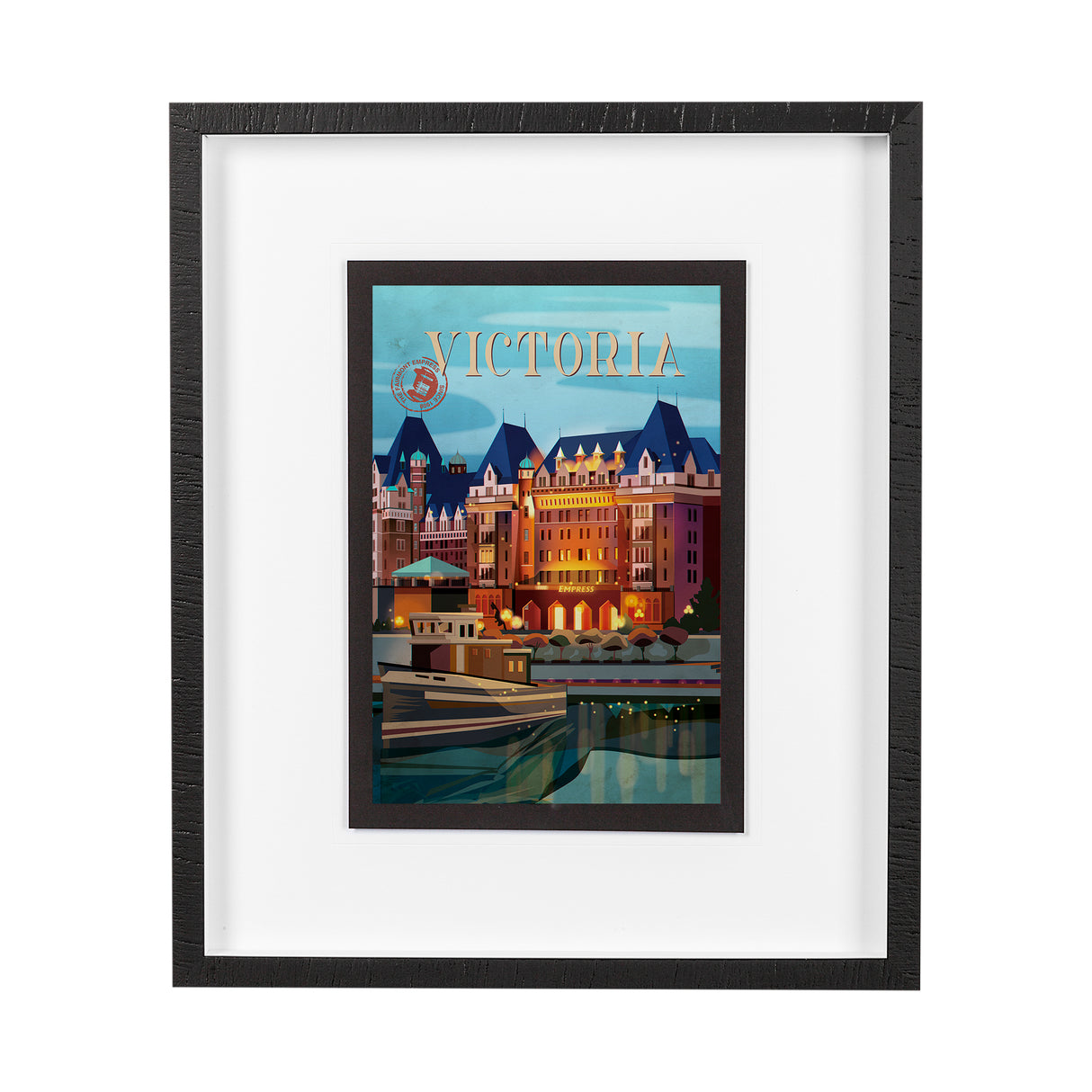 Victoria Go Canada (M) by Mercana Studio a Framed Art Print Matted under Glass from Mercana - Luna Furniture