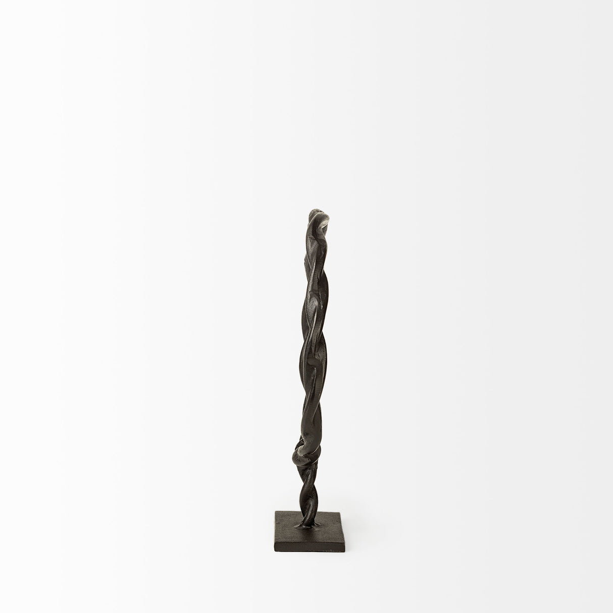Rizwan (Small) Black Aluminum Braided Circular Object from Mercana - Luna Furniture