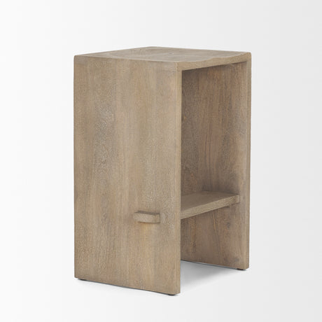 Aida 26" Seat Height Light Gray Wood Counter Stool from Mercana - Luna Furniture