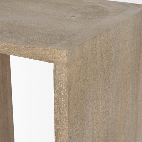 Aida 26" Seat Height Light Gray Wood Counter Stool from Mercana - Luna Furniture