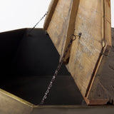 Esagono Octagonal Gold Metal-Clad Reclaimed Wood Coffee Table w/ Storage from Mercana - Luna Furniture