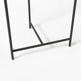 Stella 17L x 17W Gray Round Marble Top W/Black Base Accent Table from Mercana - Luna Furniture