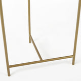 Stella 17L x 17W White Round Marble Top W/Gold Base Accent Table from Mercana - Luna Furniture