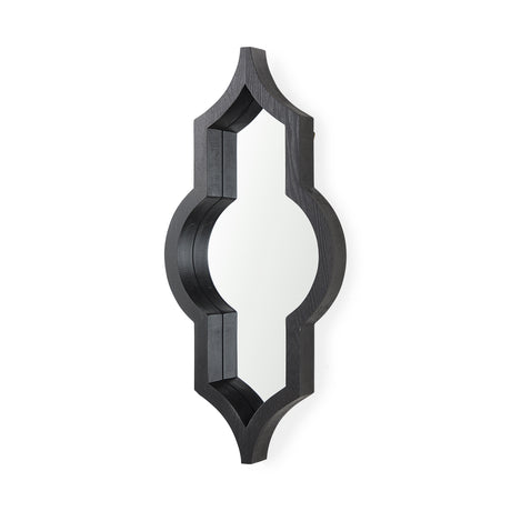 Tamanar 15.0 x 3.0 x 34.1 Black Wood Frame Wall Mirror from Mercana - Luna Furniture