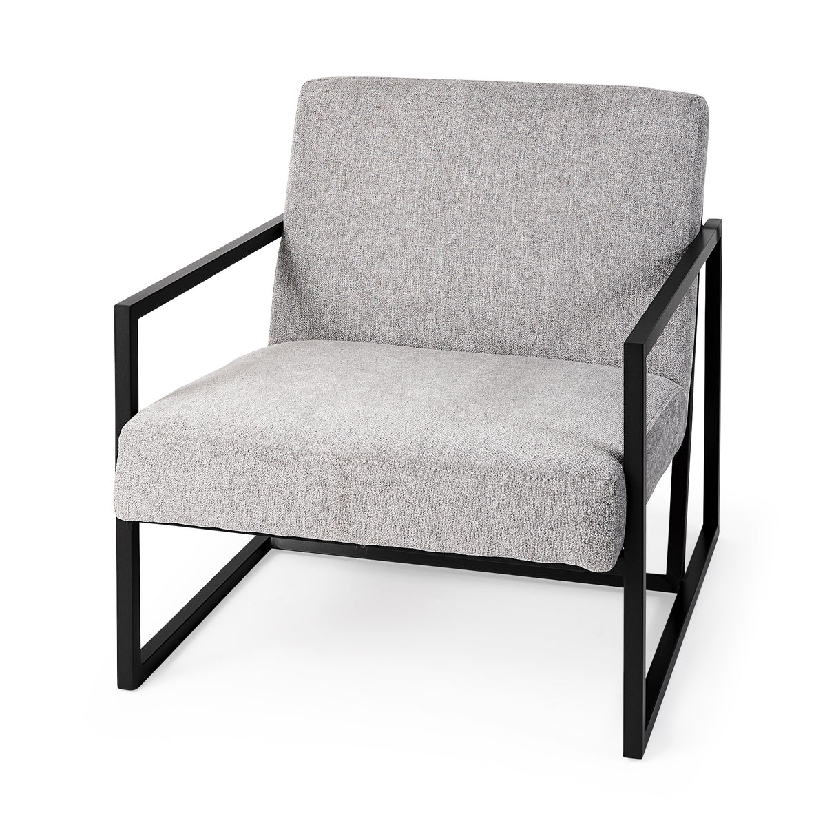 Armelle Gray Fabric Seat W/Black Metal Frame Accent Chair from Mercana - Luna Furniture