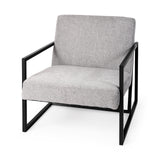 Armelle Gray Fabric Seat W/Black Metal Frame Accent Chair from Mercana - Luna Furniture