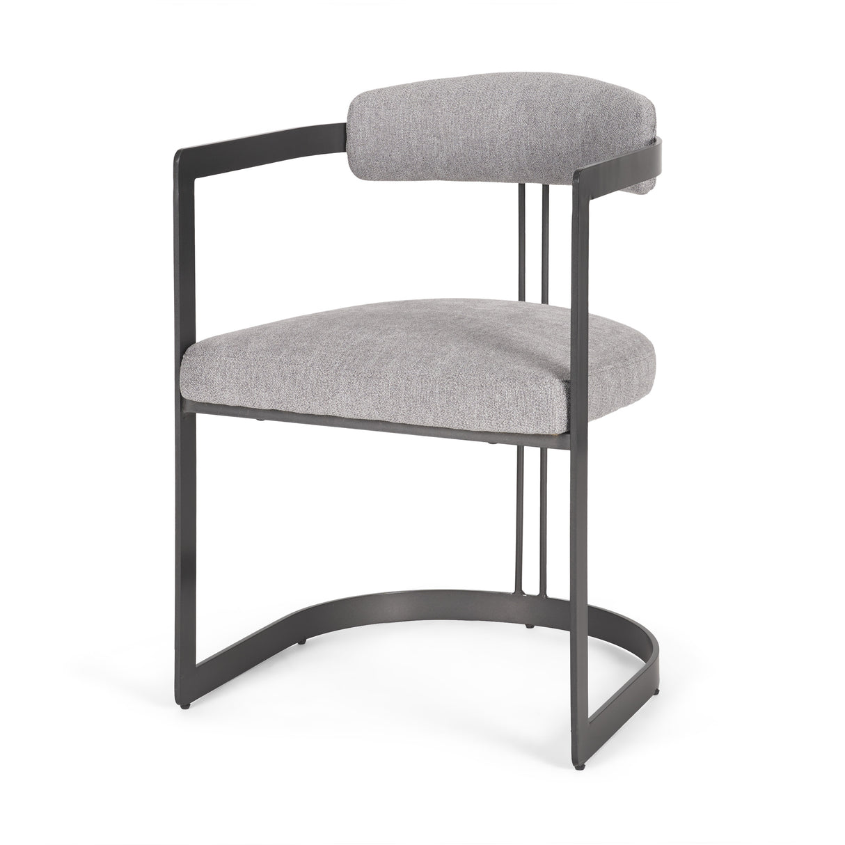 Hollyfield II Gray Fabric Seat W/ Gray Iron Frame Dining Chair from Mercana - Luna Furniture