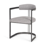 Hollyfield II Gray Fabric Seat W/ Gray Iron Frame Dining Chair from Mercana - Luna Furniture