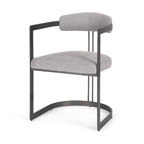 Hollyfield II Gray Fabric Seat W/ Gray Iron Frame Dining Chair from Mercana - Luna Furniture
