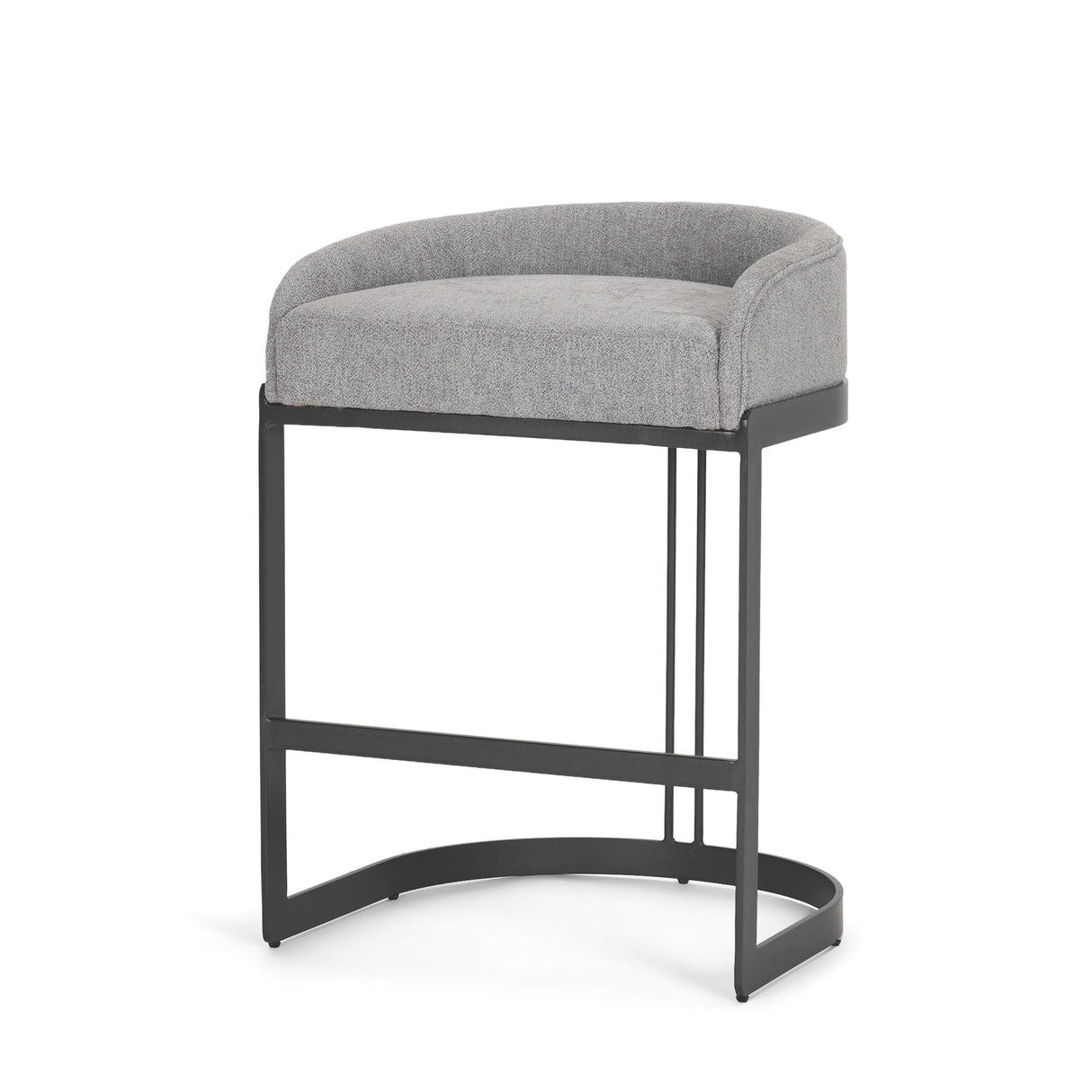 Hollyfield II Gray Fabric Seat W/ Gray Metal Base Counter Stool from Mercana - Luna Furniture