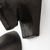 Tauro IV (Set of 2) Black Cast Aluminum Raging Bull Wall Decor from Mercana - Luna Furniture