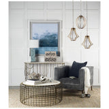 Tiffany (Set of 2) Off-White Wooden W/ Mirror Inlay Chevron Boxes from Mercana - Luna Furniture