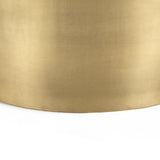 Eclipse Antique Brass Metal Drum Base w/ Dark Brown Wood Top Nested Coffee Table from Mercana - Luna Furniture