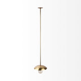 Garnet 13L x 13W Gold Hammered Metal Pendant Light from Mercana - Luna Furniture