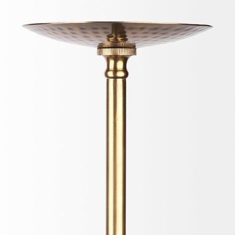 Garnet 13L x 13W Gold Hammered Metal Pendant Light from Mercana - Luna Furniture