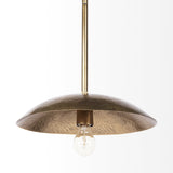 Garnet 13L x 13W Gold Hammered Metal Pendant Light from Mercana - Luna Furniture