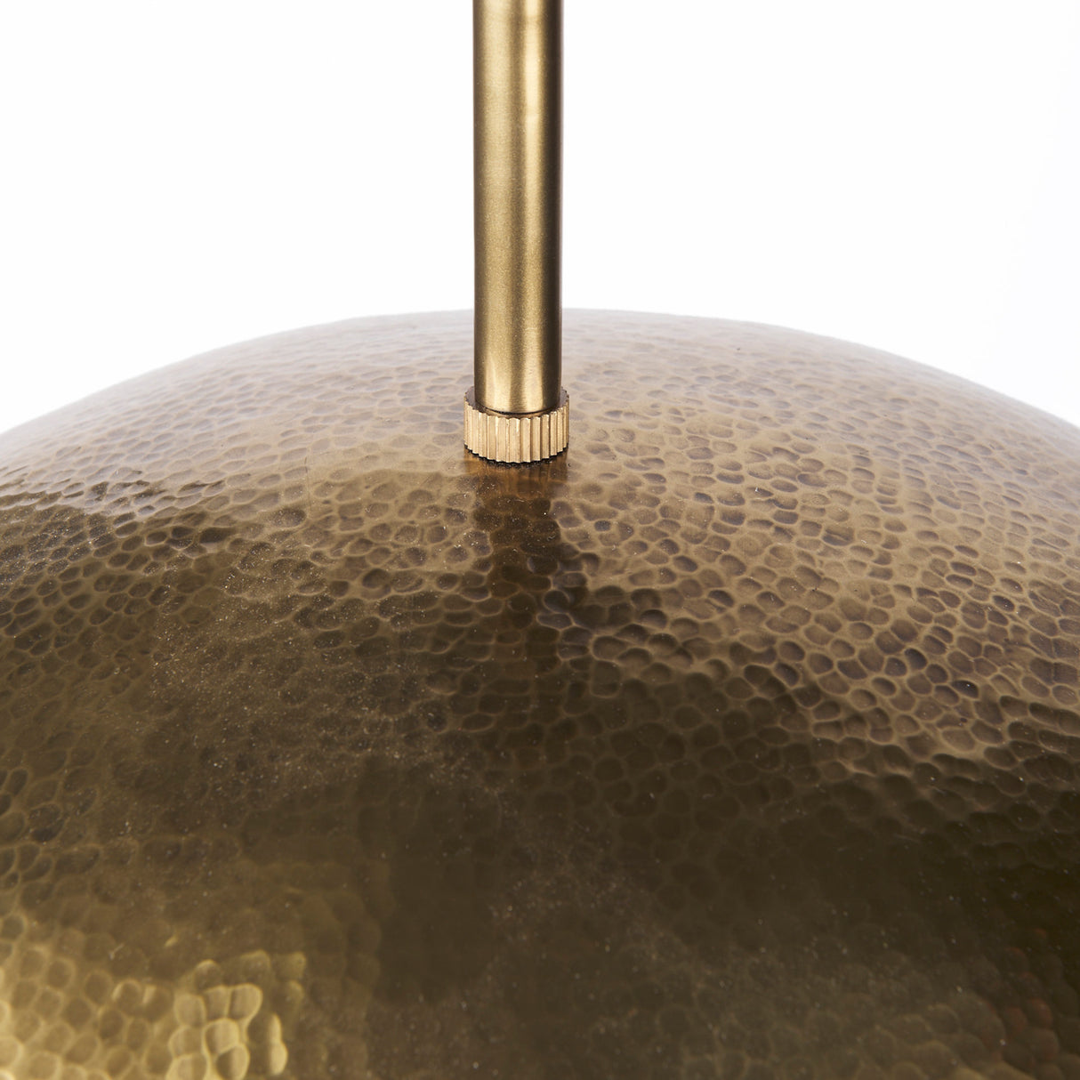 Garnet 13L x 13W Gold Hammered Metal Pendant Light from Mercana - Luna Furniture
