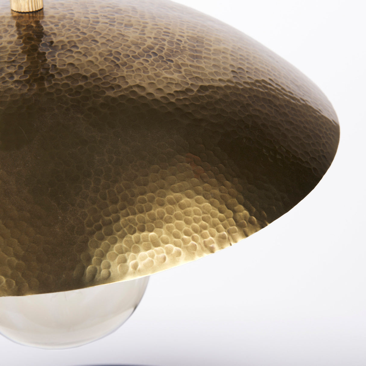 Garnet 13L x 13W Gold Hammered Metal Pendant Light from Mercana - Luna Furniture