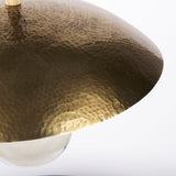 Garnet 13L x 13W Gold Hammered Metal Pendant Light from Mercana - Luna Furniture