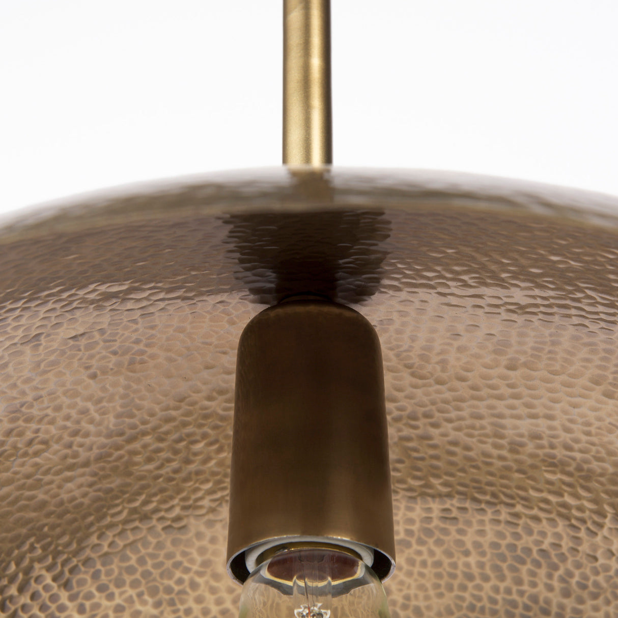 Garnet 13L x 13W Gold Hammered Metal Pendant Light from Mercana - Luna Furniture